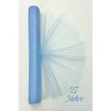 ZEYMERADE 27 Metre İran Grek Tül Bebe Mavi, Nişan Çeyiz Bohça Kapı Doğum Günü Konvoy Parti Süsleme, (En 70cm)
