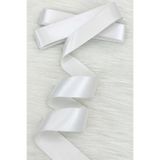 ZEYMERADE 4 Cm Beyaz Tek Taraflı Saten Kurdele 10 Metre, Bohça Çeyiz Özel Gün Hediye Süsleme Kurdelesi