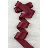 ZEYMERADE 4 Cm Bordo Çift Taraflı Saten Kurdele 10 Metre, Bohça Çeyiz Özel Gün Hediye Süsleme Kurdelesi