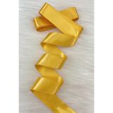 ZEYMERADE 4 Cm Gold Çift Taraflı Saten Kurdele 10 Metre, Bohça Çeyiz Özel Gün Hediye Süsleme Kurdelesi