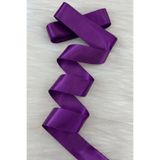 ZEYMERADE 4 Cm Mor Çift Taraflı Saten Kurdele 10 Metre, Bohça Çeyiz Özel Gün Hediye Süsleme Kurdelesi