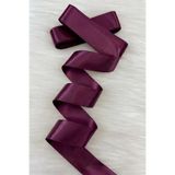 ZEYMERADE 4 Cm Mürdüm Çift Taraflı Saten Kurdele 10 Metre, Bohça Çeyiz Özel Gün Hediye Süsleme Kurdelesi