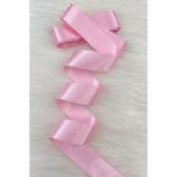 ZEYMERADE 4 Cm Pembe Çift Taraflı Saten Kurdele 10 Metre, Bohça Çeyiz Özel Gün Hediye Süsleme Kurdelesi