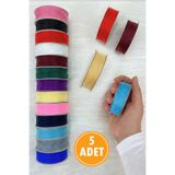 ZEYMERADE 5 Adet Organze Tül Kurdele Karışık Renk 2cm 22mt, Bohça, Çeyiz, Hediye, Paketleme, Süsleme, Nikah