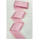 ZEYMERADE 6 Cm Bebe Pembe Tek Taraflı Saten Kurdele 10 Metre, Bohça Çeyiz Nişan Takı Özel Gün Hediye Süsleme