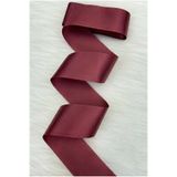 ZEYMERADE 6 Cm Bordo Tek Taraflı Saten Kurdele 10 Metre, Bohça Çeyiz Nişan Takı Özel Gün Hediye Süsleme
