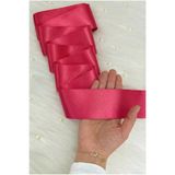 ZEYMERADE 6 Cm Fuşya Çift Taraflı Saten Kurdele 10 Metre, Bohça Çeyiz Nişan Takı Özel Gün Hediye Süsleme