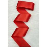 ZEYMERADE 6 Cm Kırmızı Tek Taraflı Saten Kurdele 10 Metre, Bohça Çeyiz Nişan Takı Özel Gün Hediye Süsleme