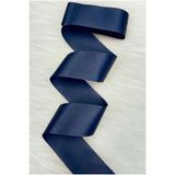 ZEYMERADE 6 Cm Lacivert Tek Taraflı Saten Kurdele 10 Metre, Bohça Çeyiz Nişan Takı Özel Gün Hediye Süsleme