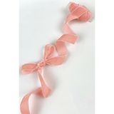 ZEYMERADE Açık Pembe Kadife Kurdele 2cm 1mt, Gelin, Damat, Bohça, Nişan, Çeyiz, Nikah, Hediye, Şeker, Süsleme