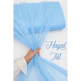 ZEYMERADE Bebe Mavi Hayal Tül, Nişan Çeyiz Bohça Kapı Doğum Günü Parti Süsleme, Gelin Abiye Türban 100x300cm