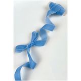 ZEYMERADE Bebe Mavi Kadife Kurdele 2cm 1mt, Gelin, Damat, Bohça, Nişan, Çeyiz, Nikah, Hediye, Şeker, Süsleme