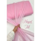 ZEYMERADE Bebe Pembe Hayal Tül, Nişan Çeyiz Bohça Kapı Doğum Günü Parti Süsleme, Gelin Abiye Türban 100x300cm