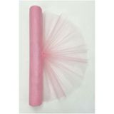 ZEYMERADE Bebe Pembe İran Grek Tül, Nişan Çeyiz Bohça Kapı Doğum Günü Konvoy Parti Süsleme, 1 Metre (En 70cm)