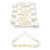 ZEYMERADE Beyaz Gold Kirve Kol Kurdele, 1 Adet Bant Ve Bileklik, Sünnet Sağdıç Düğün Kına Gecesi Bride