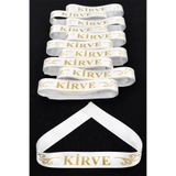 ZEYMERADE Beyaz Gold Kirve Kol Kurdele, 1 Adet Bileklik Bant, Kına Gecesi Sağdıç Düğün Bride Bekarlığa Veda