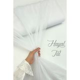 ZEYMERADE Beyaz Hayal Tül, Nişan Çeyiz Bohça Kapı Doğum Günü Parti Süsleme, Gelin Abiye Türban 100x300cm