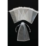 ZEYMERADE Beyaz Organze Şeffaf Tül Kese 50 Adet Ölçü 15x24cm, Hediye Gelin Düğün Bohça Çeyiz Havlu Yasin Yazma
