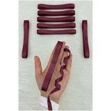 ZEYMERADE Bordo Grogren Kurdele 1 Cm 10 Metre, Bohça Çeyiz Kına Düğün Nikah Hediye Paketleme Süsleme Kurdelesi
