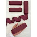 ZEYMERADE Bordo Grogren Kurdele 4 Cm 10 Mt, Bohça Çeyiz Düğün Nişan Doğum Günü Hediye Paketleme Süsleme