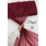 ZEYMERADE Bordo Hayal Tül, Nişan Çeyiz Bohça Kapı Doğum Günü Parti Süsleme, Gelin Abiye Türban 100x300cm