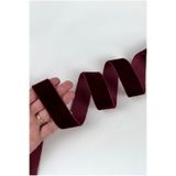 ZEYMERADE Bordo Kadife Kurdele 3cm 1mt, Gelin, Damat, Bohça, Nişan, Çeyiz, Nikah, Hediye, Şeker, Süsleme