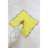 ZEYMERADE Büyük Boy Şifon Halay Mendili, 50x50cm Sarı Gold 1 Adet, Gelin Damat Düğün Kına Sünnet Nişan Bride