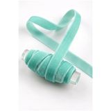 ZEYMERADE Buz Mavi Kadife Kurdele 1cm 5mt, Gelin, Damat, Bohça, Nişan, Çeyiz, Nikah, Hediye, Şeker, Süsleme