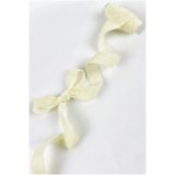 ZEYMERADE Ekru Kadife Kurdele 2cm 1mt, Gelin, Damat, Bohça, Nişan, Çeyiz, Nikah, Hediye, Şeker, Süsleme