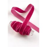 ZEYMERADE Fuşya Kadife Kurdele 1cm 5mt, Gelin, Damat, Bohça, Nişan, Çeyiz, Nikah, Hediye, Şeker, Süsleme