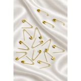 ZEYMERADE Gold Çengelli İğne, 50 Adet Küçük Boy 2.2cm Emniyet Etiketleme Sabitleme İğnesi, Bohça Çeyiz Eşarp Şal Tesettür Türban Hobi Malzemesi Düğün Kına Nikah Nişan Sünnet Söz Takı