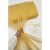 ZEYMERADE Gold Hayal Tül, Nişan Çeyiz Bohça Kapı Doğum Günü Parti Süsleme, Gelin Abiye Türban 100x300cm