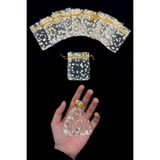 ZEYMERADE Gold Minik Kese, Kına Düğün Nikah Nişan Hediye Çerez Altın Takı, Puantiyeli 50 Adet, Ölçü 7x9cm