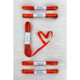 ZEYMERADE Gold Simli Kırmızı Saten Kurdele 1 Cm 10 Metre, Bohça Çeyiz Özel Gün Hediye Süsleme Kurdelesi