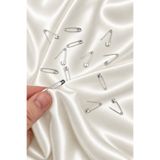 ZEYMERADE Gümüş Çengelli İğne, 50 Adet Küçük Boy 2.2cm Emniyet Etiketleme Sabitleme İğnesi, Bohça Çeyiz Eşarp Şal Tesettür Türban Hobi Malzemesi Düğün Kına Nikah Nişan Sünnet Söz Takı
