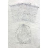 ZEYMERADE Gümüş Havlu Terlik Seccade Bohça Çeyiz Hediye Kesesi 5 Adet Ölçü 28x40cm