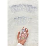 ZEYMERADE Gümüş Puantiyeli Kına Çerez Nişan Hediye Kesesi 50 Adet Ölçü 9x12cm, Nikah Düğün Doğum Mevlüt Sünnet