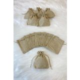 ZEYMERADE Jüt Hasır Çuval Kese, Kına Çerez Altın Takı Hediye Kesesi 25 Adet Ölçü 12x15cm