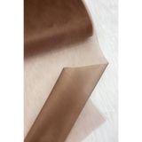 ZEYMERADE Kahverengi Bohça Süsleme Tülü, Nişan Bohça Süsü, Kapı Doğum Günü Parti Süsleme Tülü, 100x300cm