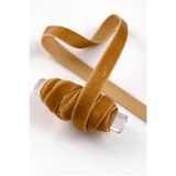 ZEYMERADE Karamel Kahve Kadife Kurdele 1cm 5mt, Gelin, Damat, Bohça, Nişan, Çeyiz, Nikah, Hediye, Süsleme