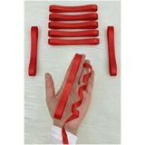 ZEYMERADE Kırmızı Grogren Kurdele 1Cm 10Metre, Bohça Çeyiz Düğün Doğum Günü Hediye Paketleme Süsleme Kurdelesi
