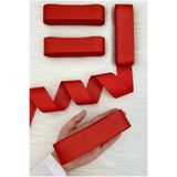 ZEYMERADE Kırmızı Grogren Kurdele 4 Cm 10 Mt, Bohça Çeyiz Düğün Nişan Doğum Günü Hediye Paketleme Süsleme
