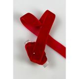 ZEYMERADE Kırmızı Kadife Kurdele 2cm 1mt, Gelin, Damat, Bohça, Nişan, Çeyiz, Nikah, Hediye, Şeker, Süsleme