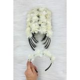 ZEYMERADE Krem Gelin Nedime Tacı (Plastik), Kına Gecesi, Bekarlığa Veda Partisi, Bride To Be, Düğün, Sünnet