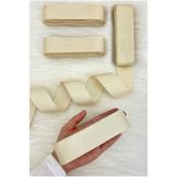 ZEYMERADE Krem Grogren Kurdele 4 Cm 10 Mt, Bohça Çeyiz Düğün Nişan Doğum Günü Hediye Paketleme Süsleme