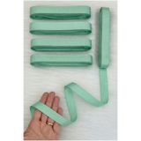 ZEYMERADE Mint Yeşili Grogren Kurdele 2 Cm 10 Mt, Bohça Çeyiz Düğün Nikah Doğum Günü Hediye Paketleme Süsleme