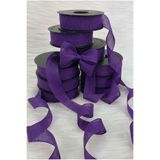 ZEYMERADE Mor Keten Nopeli Kurdele 2,5 cm 20 mt, Gelin, Bohça, Nişan, Çeyiz, Hediye, Süsleme, Nikah