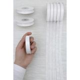 ZEYMERADE Organze Tül Kurdele Beyaz 1 cm 22 mt, Gelin, Bohça, Nişan, Çeyiz, Hediye, Paketleme, Süsleme, Nikah