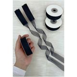 ZEYMERADE Organze Tül Kurdele Siyah 2 cm 22 mt, Gelin, Bohça, Nişan, Çeyiz, Hediye, Paketleme, Süsleme, Nikah