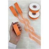 ZEYMERADE Organze Tül Kurdele Somon 2 cm 22 mt, Gelin, Bohça, Nişan, Çeyiz, Hediye, Paketleme, Süsleme, Nikah